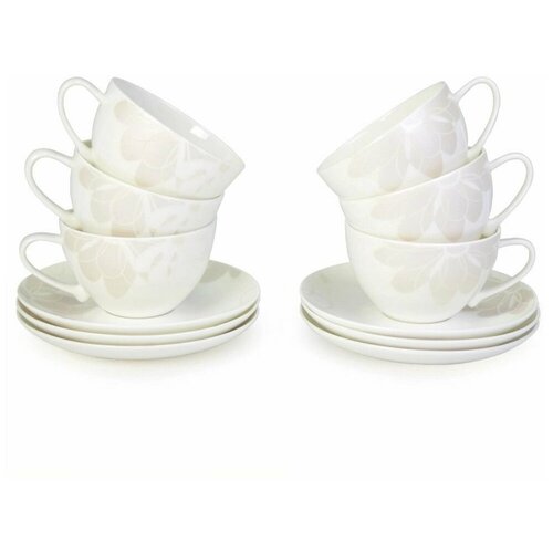Набор чайных пар Магнолия На 6 персон 12 предметов акку