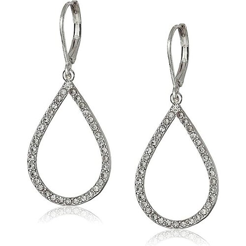 Серьги ANNE KLEIN, кристалл, серебряный