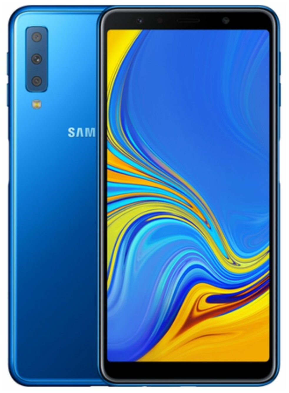 Смартфон Samsung Galaxy A7 (2018) 4/64 ГБ, Dual nano SIM, синий