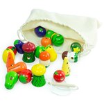 Развивающая игра/Шнуровка Полянка/деревянные/развивающие игрушки для детей/для малшей/Ulanik - изображение
