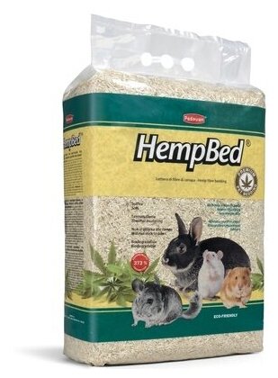 Подстилка Padovan HEMP BED из пенькового волокна для мелких домашних животных, кроликов, грызунов (3кг/30л) - фотография № 2