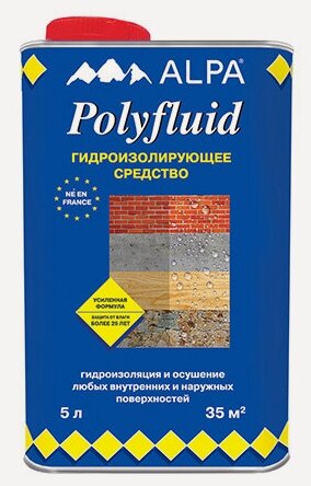 Изображение товара ALPA полифлюид гидроизоляция, защита от влаги (5 л)