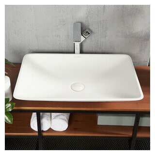 Раковина для ванной матовая из искусственного камня, накладная, Montebianco Stelvio Quattro - фотография № 20