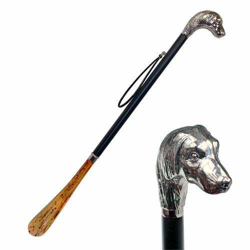 Дизайнерский рожок для обуви NICO пластик + хром, 66 - 70 см. собака