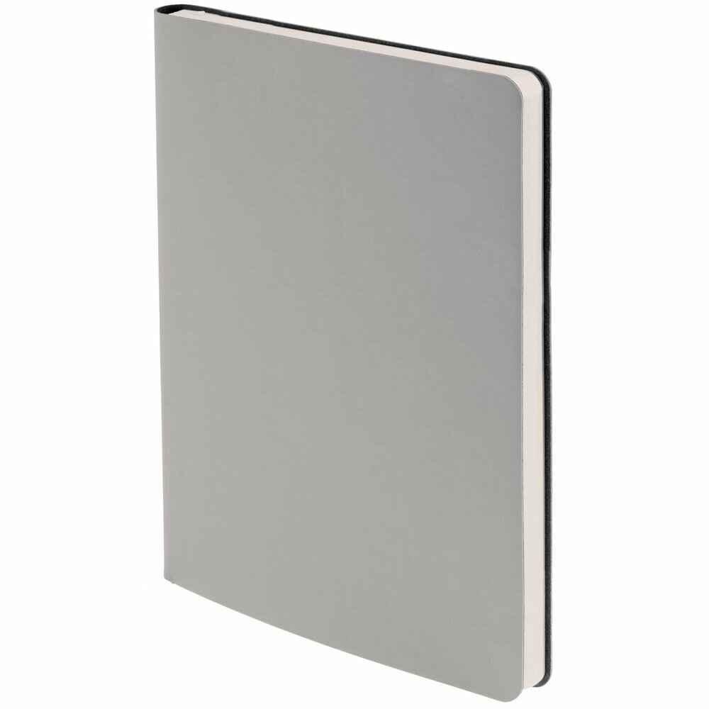 Ежедневник Flex Shall, недатированный, серый, 15х21х1,5 см, искусственная кожа; покрытие софт-тач