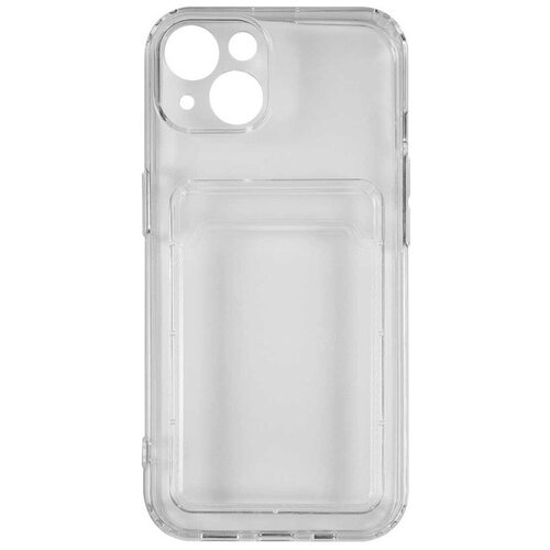 Чехол на iPhone 12, с картхолдером прозрачный/силиконовая накладка силиконовая накладка с картхолдером для iphone 12 прозрачная