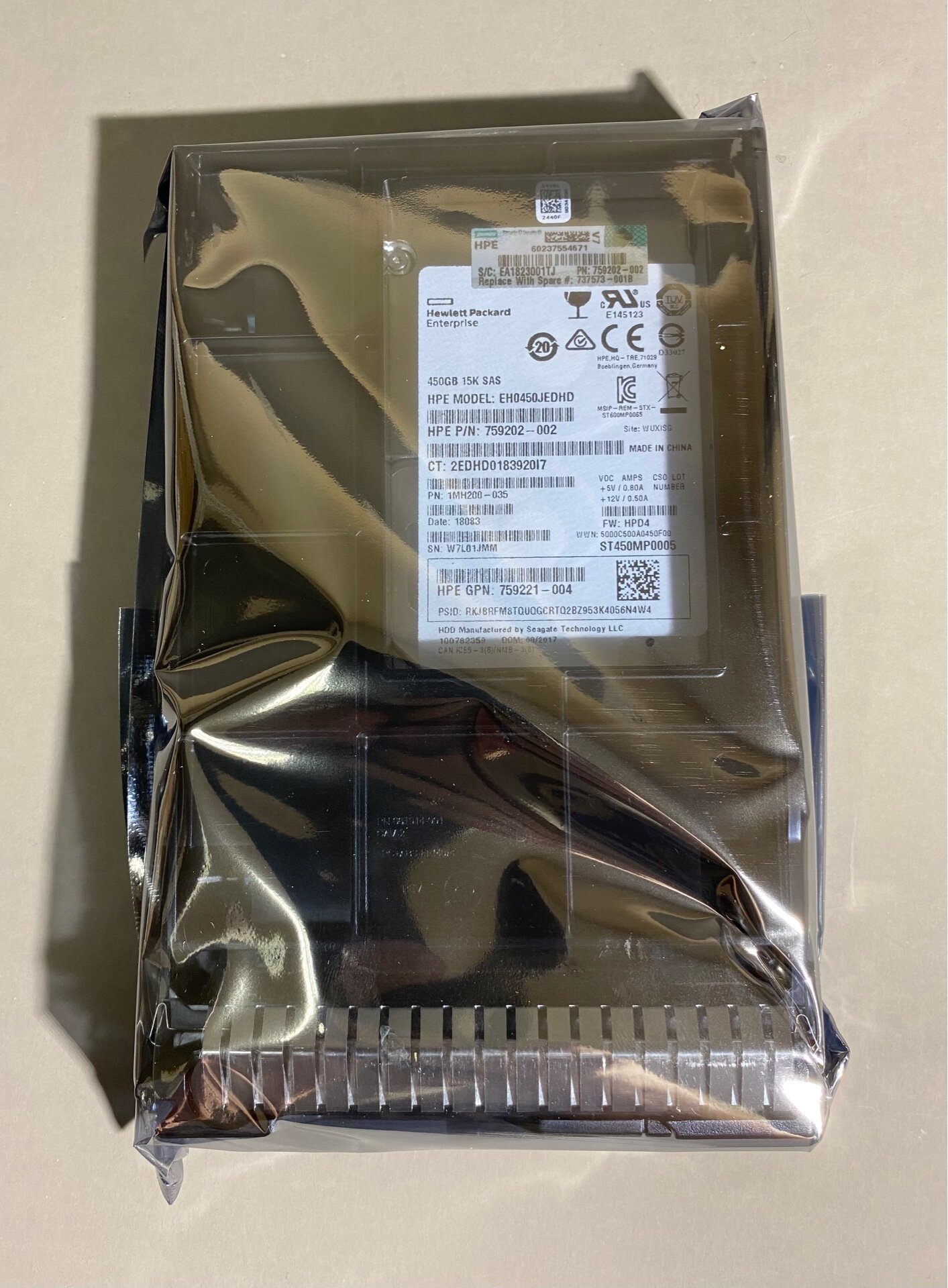 737573-001 Жесткий диск HPE 450GB 3.5 SAS DP 12G 15K