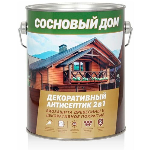 Сосновый ДОМ Декоративно-защитный состав для древесины орегон (2,7л )*