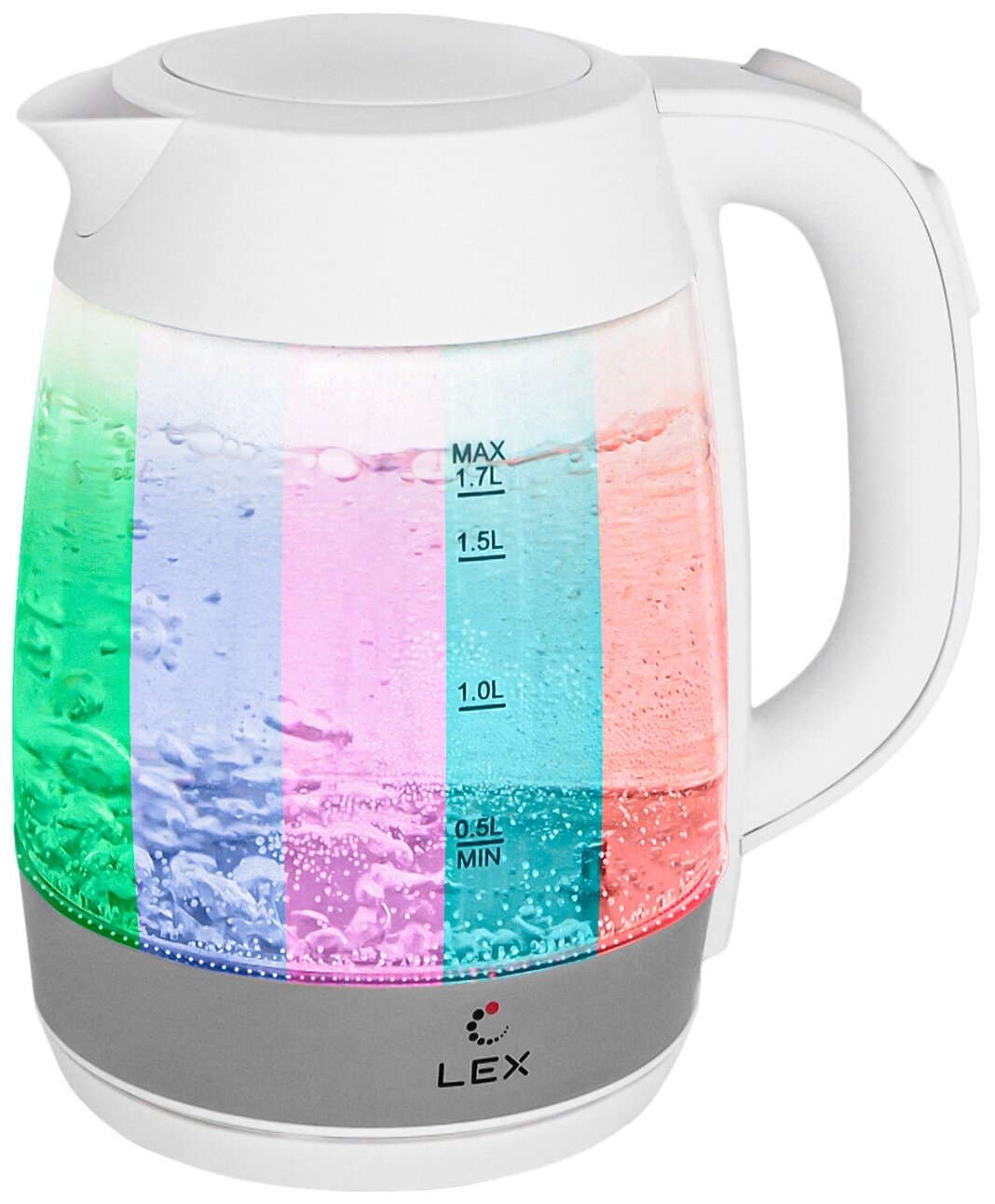 чайник LEX LX30011-2 2200Вт 1,7л стекло белый - фото №15