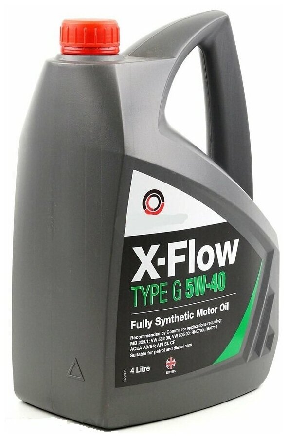 Масло моторное 5w40 comma 4л синтетика xflow type g, comma, xfg4l