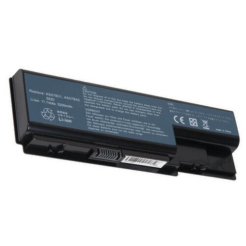 AS07B31 Аккумулятор для ноутбука Acer Aspire 5520, 5230, 5710, 5720, 5739, 5920, 6530, 6930, 7230, 7520, 7540, 7520, 7720, 8920, 5200mAh, 11.1V new laptop cooling fan for acer aspire 5520 5720 7720 7520 for lenovo y430 g430 k41 k42 pn ab7805hx eb3 gb0507pgv1 a cpu cooler