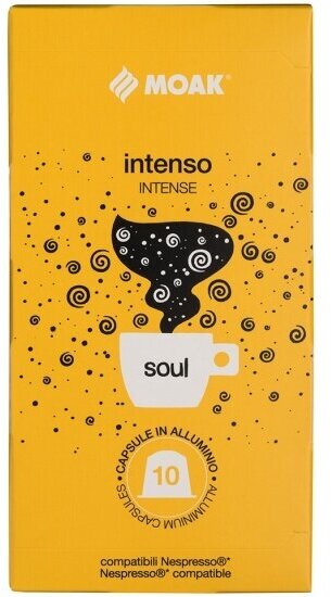 Кофе в капсулах Moak Nespresso Intenso Soul 10 шт (для кофемашин формата Nespresso)