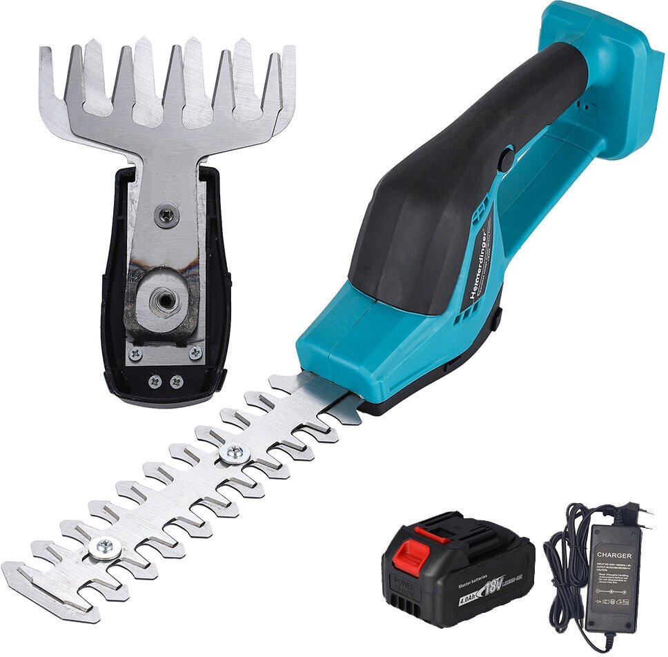 фото Ручной мини аккумуляторный триммер для живой изгороди Heimerdinger LB420 18 В 1 батарея 4 Ач