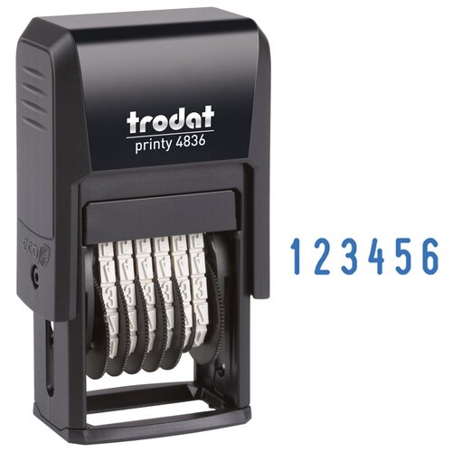 grm 15126 нумератор ленточный 6 разрядов высота шрифта 12 мм Нумератор мини автомат Trodat, 3,8мм, 6 разрядов