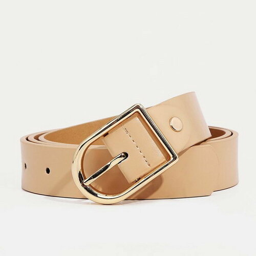 фото Ремень сима-ленд, размер 110, бежевый сима-лэнд