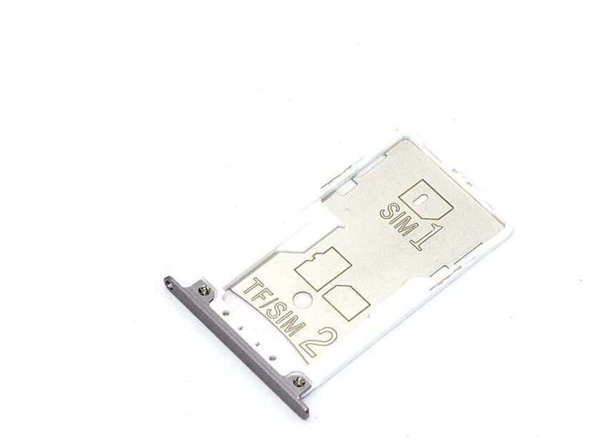 Лоток (держатель, контейнер, слот) SIM-карты для мобильного телефона (смартфона) Xiaomi Redmi Note 4, серый