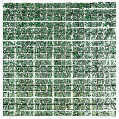 Мозаика одноцветная чип 15 стекло Alma BV09(m) зеленый квадрат глянцевый