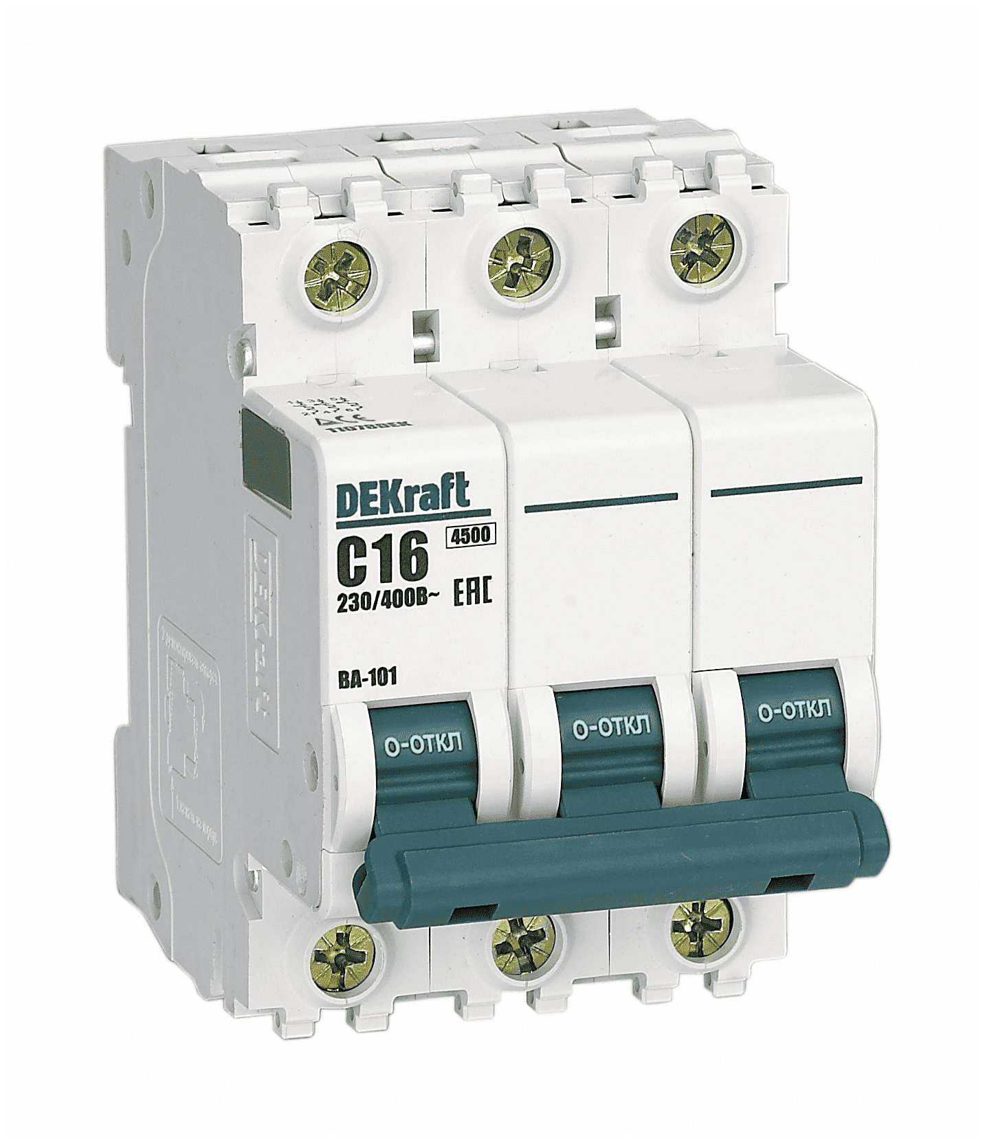 DEKraft Автомат 3Р 16А D 4,5кА ВА-101 Schneider Electric