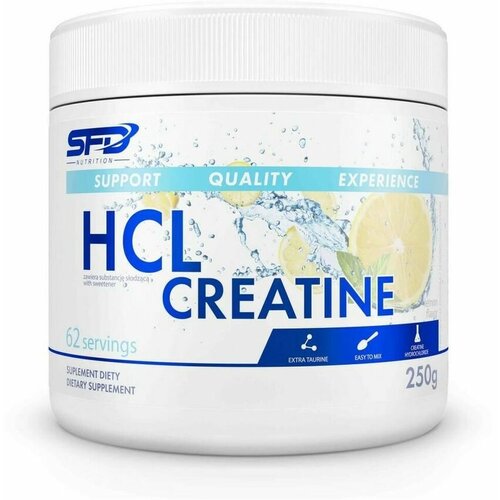 фото Креатин гидрохлорид порошок creatine hcl 250 г (лимон) sfd nutrition