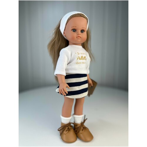 фото Кукла lamagik "нэни", блондинка, в полосатой юбке и белой повязке, 33 см, арт. 33016