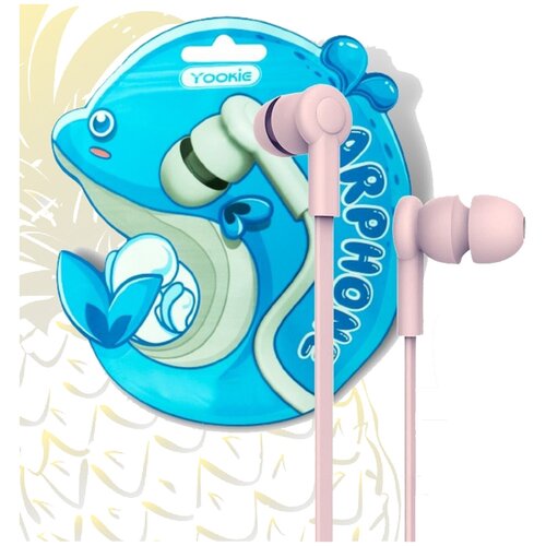 Наушники с Микрофоном для телефона компьютера и планшета Наушники проводные с гарнитурой для iPhone и Android Mini Jack 35 Розовый 59900₽