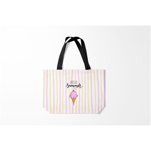 фото Сумка-шоппер / 46х35 см / девушкам / красивые рисунки мороженка burnettie