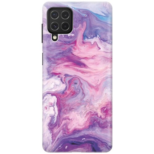 фото Ультратонкий силиконовый чехол-накладка для samsung galaxy m62 с принтом "purple marble" gosso