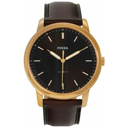 Наручные часы FOSSIL Minimalist, золотой, коричневый