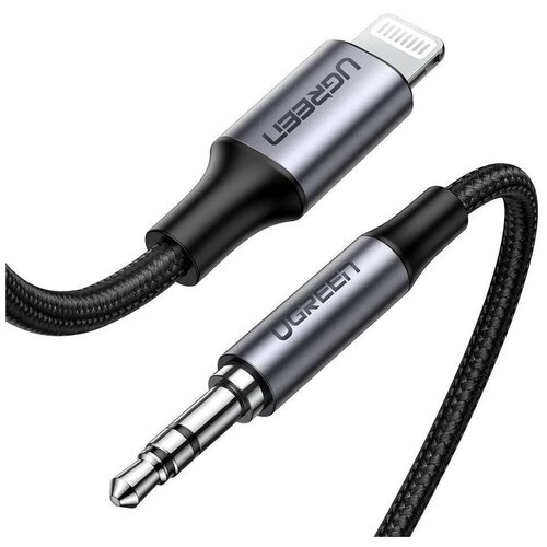 Кабель UGREEN US315 (70509) Lightning (M) to AUX 3.5mm (M) 1m (Black)