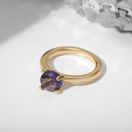 Кольцо ТероПром, стекло, размер 16, фиолетовый кольцо теропром стекло размер 16 белый