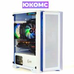 Игровой PC юкомс i3-10100f, RX 570 8GB, SSD 120GB, 16GB DDR4, БП 600W, win 10 pro, White game case - изображение