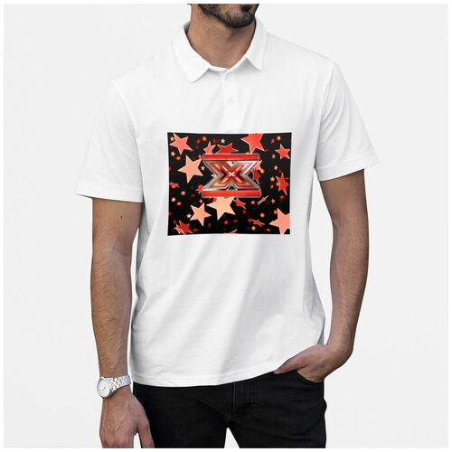 Рубашка- поло CoolPodarok Звезды на черном
