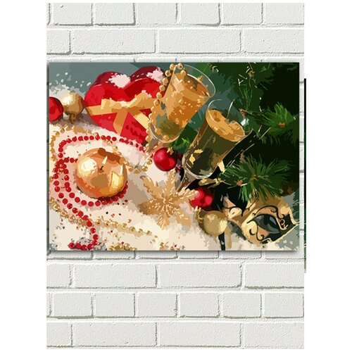 Картина по номерам Новый год (Рождество, Дед Мороз, Снегурочка, Аниме) - 7267 Г 30x40