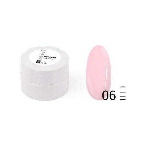 PASHE, Гель-желе для моделирования ногтей PASHE №06 камуфляж сливочно-розовый (10 мл)