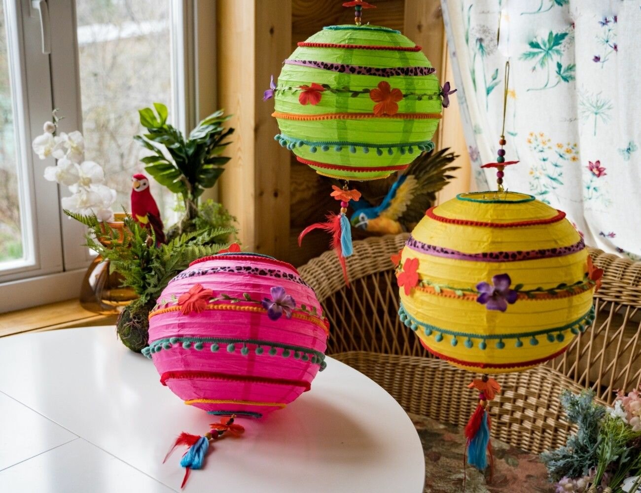 Бумажный шар для декора подвесной, жёлтый, 30х50 см, Kaemingk