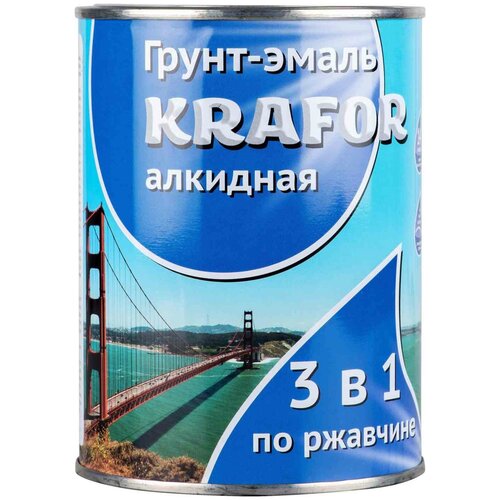 KRAFOR грунт- эмаль ПО ржавчине черная 1 КГ 14 26695