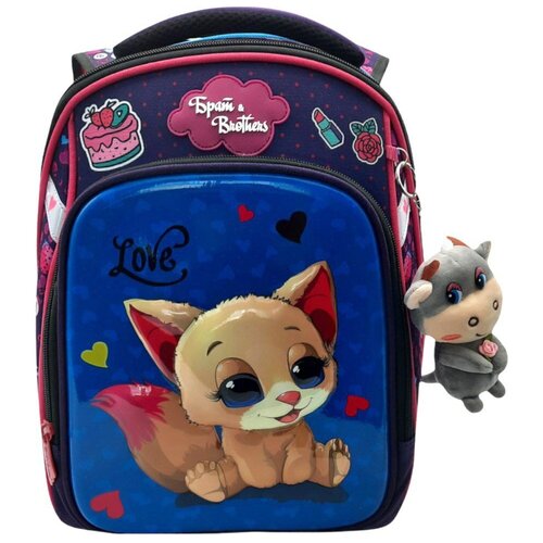 Школьный рюкзак для девочки, Ранец школьный каркасный,Портфель школьный,Рюкзак для девочки, Ранец ортопедический, Рюкзак с 3Д рисунком.