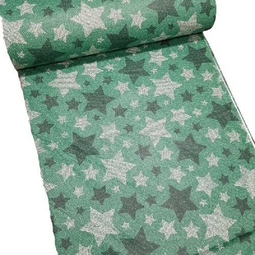 Ткань для шитья Хлопок 100% Ранфорс Крупные зеленые звезды Производитель Турция 240*200