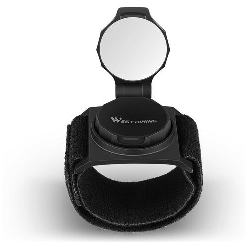 Зеркало заднего вида WEST BIKING на браслете, для велосипедистов, спортсменов, регулировка 360 градусов складное велосипедное зеркало заднего вида вращающееся на 360 °