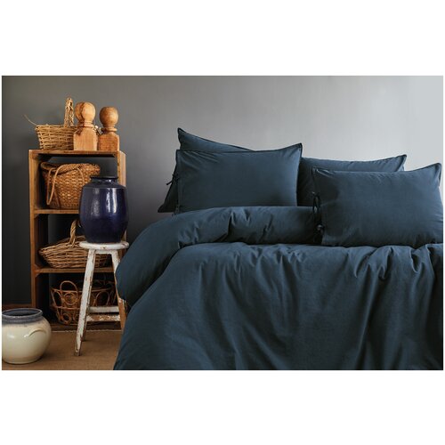 Постельное белье Issimo Home Savanna, синий, евро, поплин