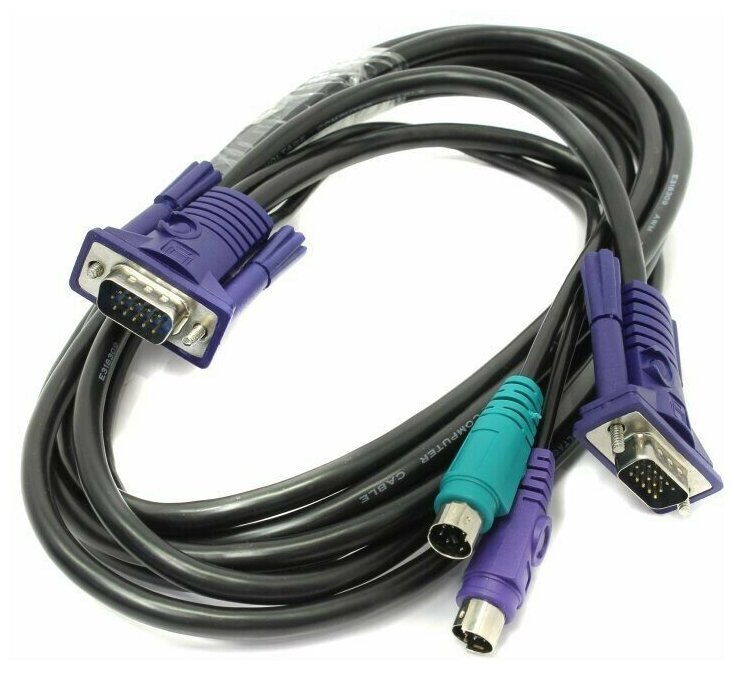 Переключатель D-Link DKVM-CB Кабель KVM длиной 1,8 м с разъемами PS2