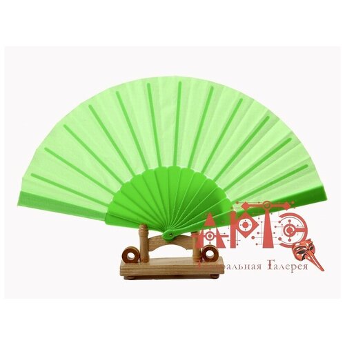 Веер из ткани однотонный 20 см х 43 см Цв Зеленый 286₽