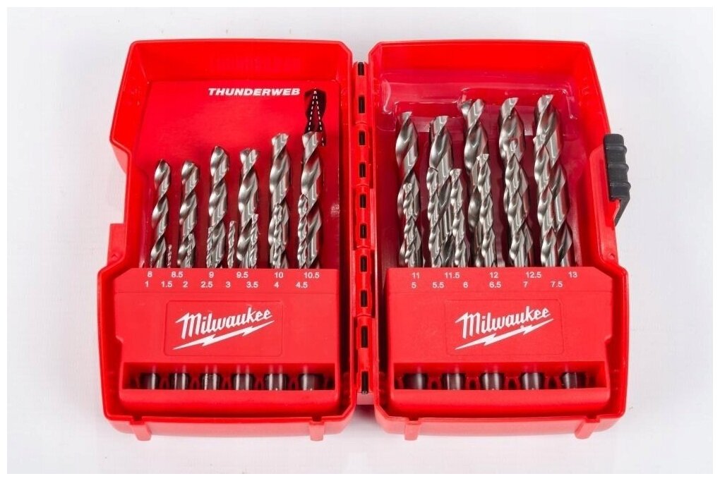 Набор свёрл по металлу 25шт, HSS-G Thunderweb Milwaukee 4932352376