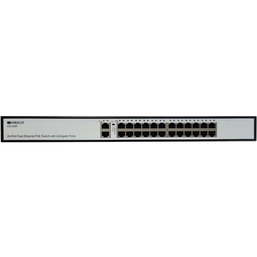 Unmanaged Switch 24x100Base-TX PoE 2x1000Base-T PoE Budget 285W Long-range PoE up to 250m 19 wbrackets 1927600₽