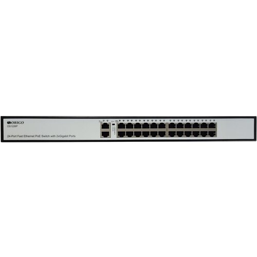 Unmanaged Switch 24x100Base-TX PoE, 2x1000Base-T, PoE Budget 285W, Long-range PoE up to 250m, 19 w/brackets dh with logo 4ch 8ch 16ch unmanaged poe lan switch poe network switch farthest 250 meters