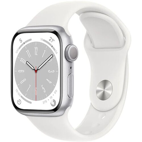 Умные часы Apple Watch Series 8 Gps 41мм Silver Aluminum Case with White Sport Band MP6L3LLA размер SM 4075000₽