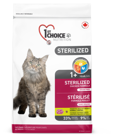 Корм 1st Choice Grain Free Sterilized для стерилизованных кошек, курица с бататом, 5 кг - фотография № 2