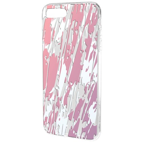 Силиконовый чехол Mcover для Apple iPhone 7 Plus с рисунком Розовая абстракция силиконовый чехол mcover для apple iphone 14 plus с рисунком космическая абстракция