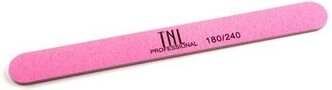 TNL, Пилка для ногтей выс. качество пласт. основа (узкая 180/240, розовая)