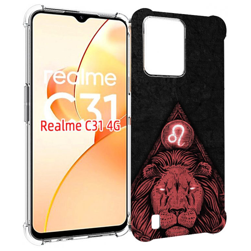 Чехол MyPads знак зодиака лев 4 для OPPO Realme C31 задняя-панель-накладка-бампер чехол mypads картинка лев для oppo realme c31 задняя панель накладка бампер